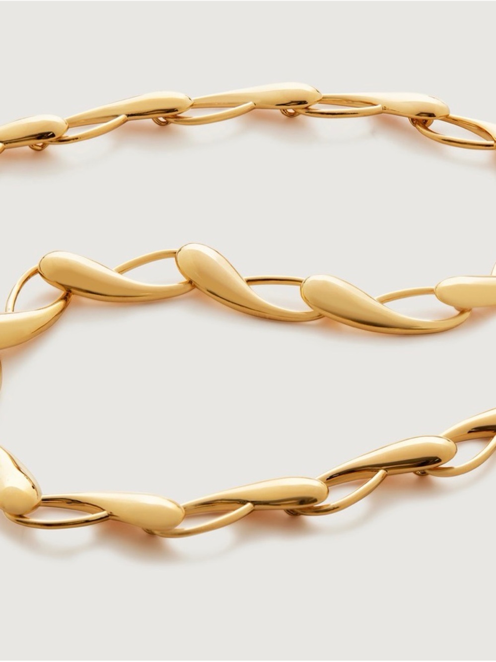 MONICA VINADER Polished Gold Link Necklace